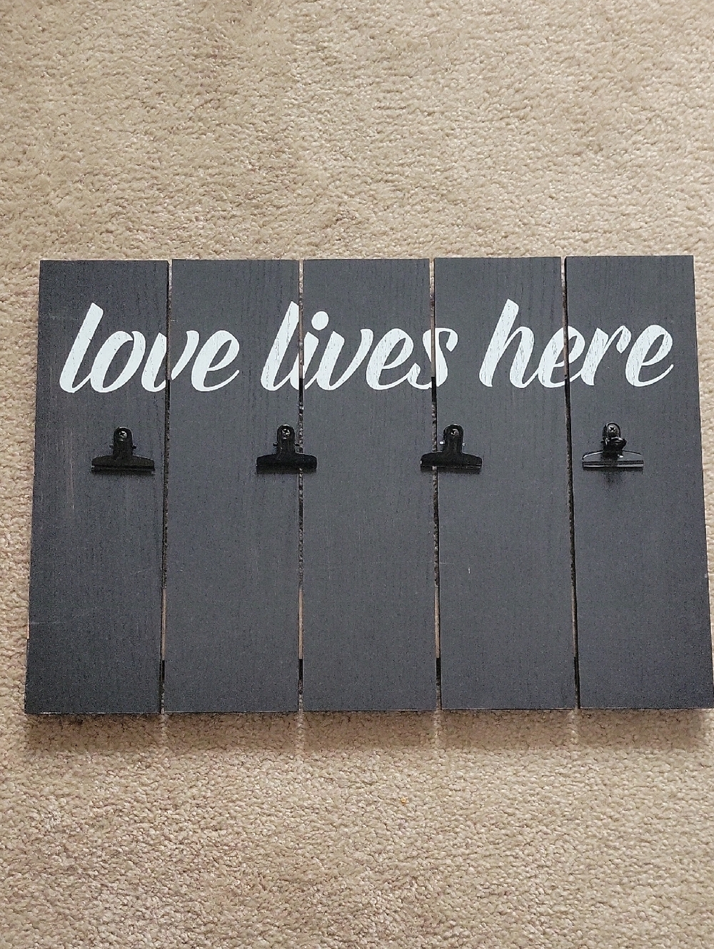 Gallery Solutions 13 X18.5  Love Lives HERE Clip Frame, Black
